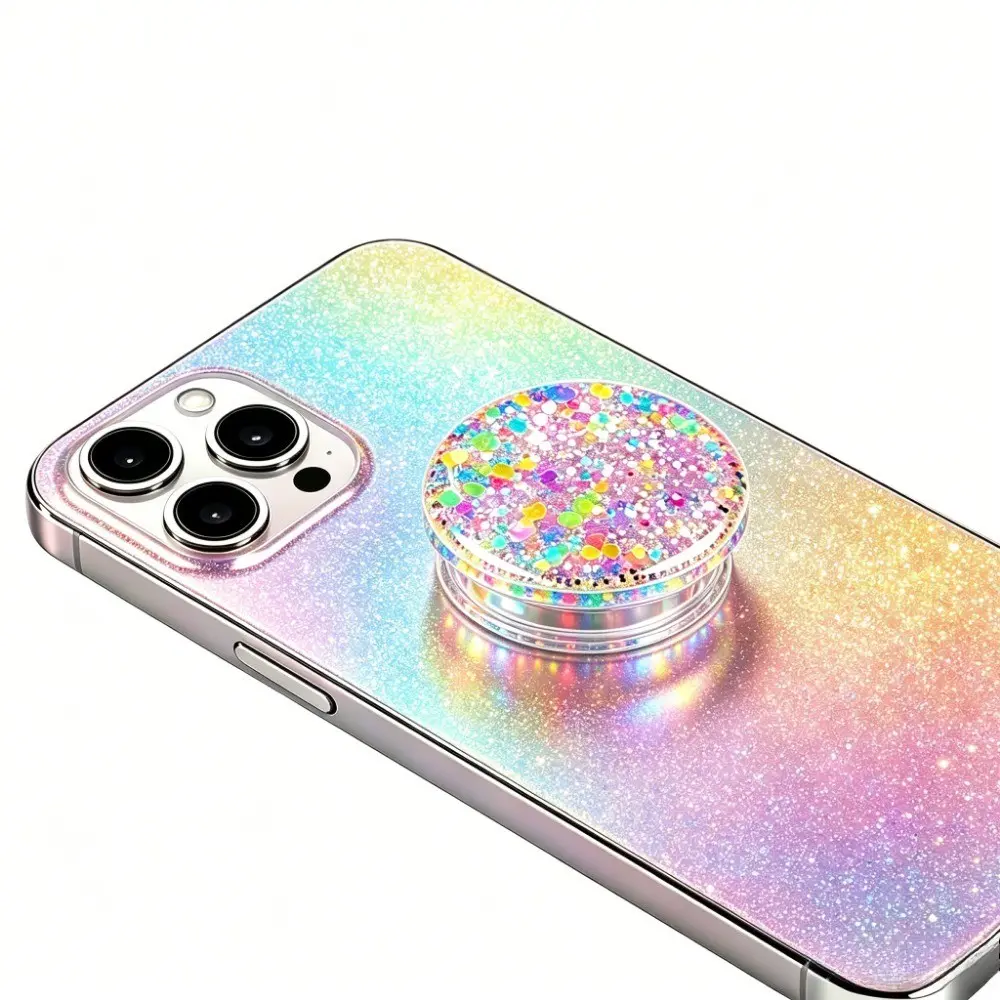 Sparkling Phone Ring Grip Holder, Shiny Collapsible and Expanding Phone Finger Grip Stand, Phone Holders for Smartphones Tablets and Kindles