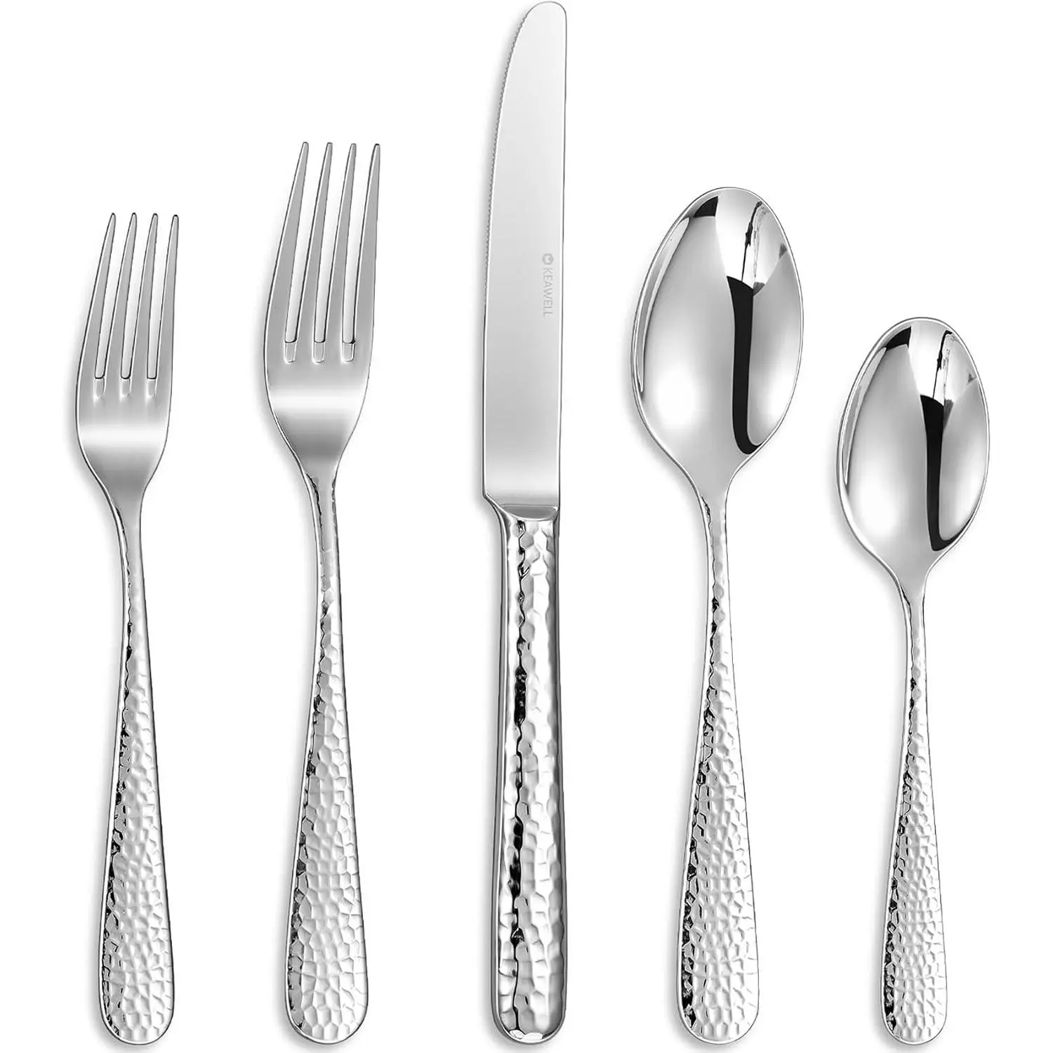 Hammered Silverware Set 20/45/65-Piece