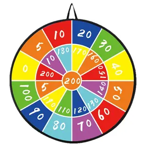 Children's sticky ball dartboard toy, an outdoor family game, foldable and portable for storing and throwing fabric target.