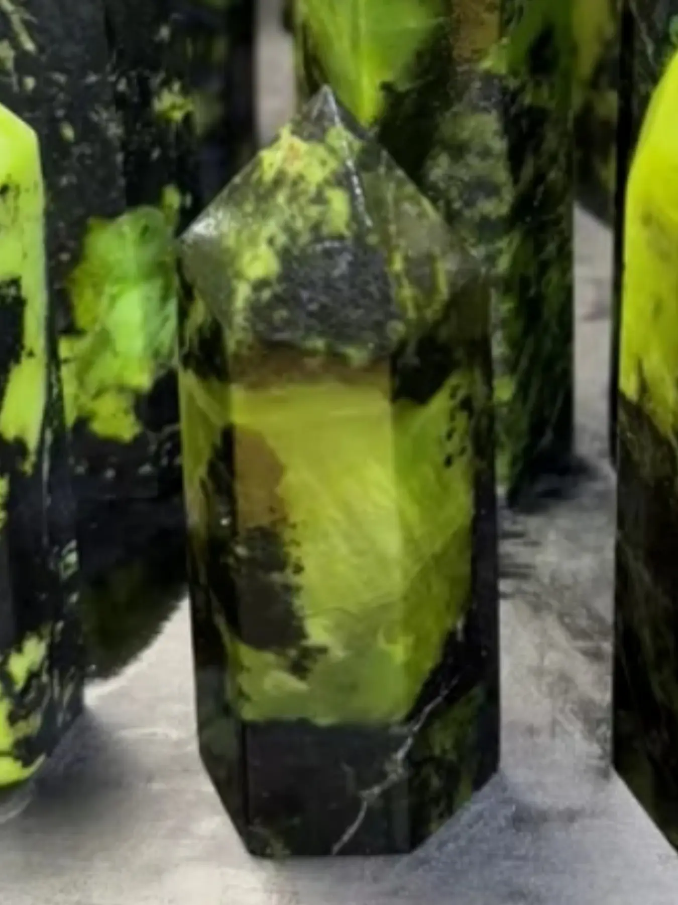 1pc natural green opal pillar - an ideal choice for home decor, birthday/Christmas/Valentine's Day gifts, and a perfect present for crystal lovers, Natural Crystal Decoration