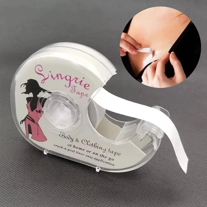 Transparent Double-Sided Adhesive Tape Set, Self-Adhesive Clothing and Body Wrap, Boob Tape, Suitable for All Light Colors, Includes Cutting Tool