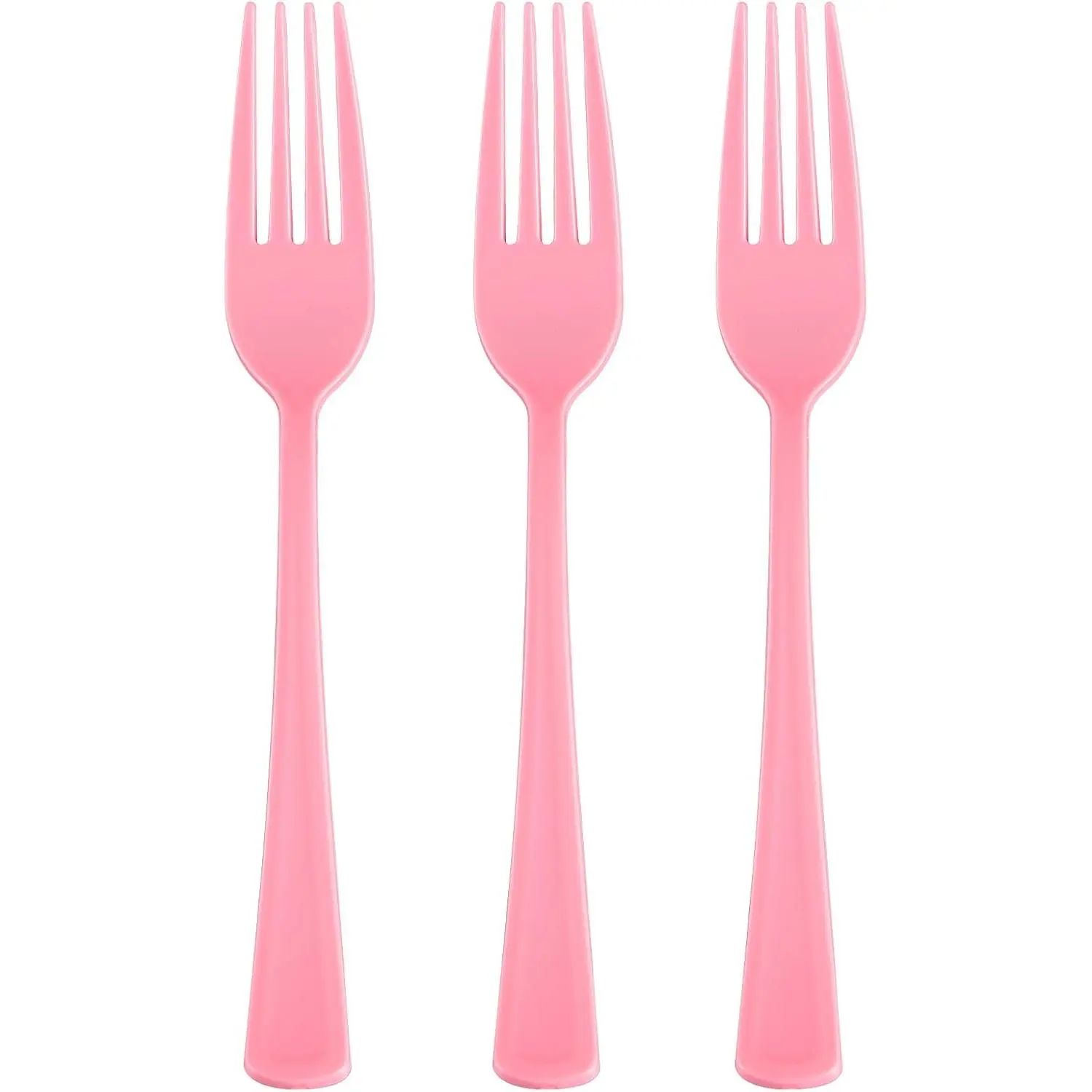50 count Light  Plastic Forks,  Plastic Silverware Heavy Duty, Disposable Cutlery Set for Brithday, Wedding,  Shower, Bridal Showe, Garden Party