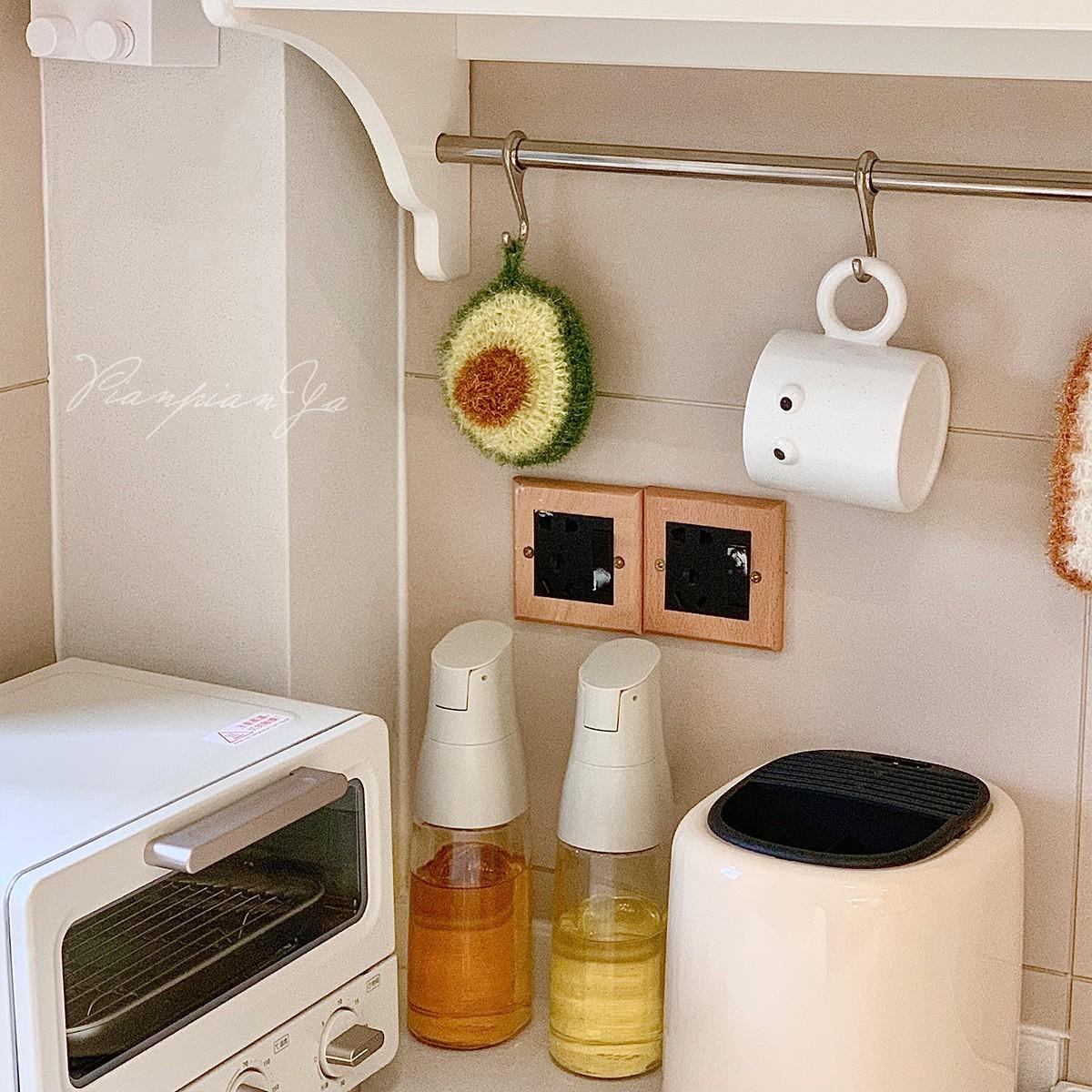 [3 pieces] Korean dish towels, kitchen stain-removing and cleaning handmade woven cloths, thick double-layer cloths, garlic dish cloths, avocado cleaning cloths