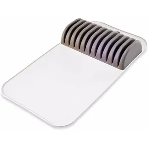 Large Knife Mat, Soft-Grip In Drawer Knife Organizer for 12 Knives, Non-Slip Kitchen Drawer Storage, Space Saving Knife Block Alternative, Grey