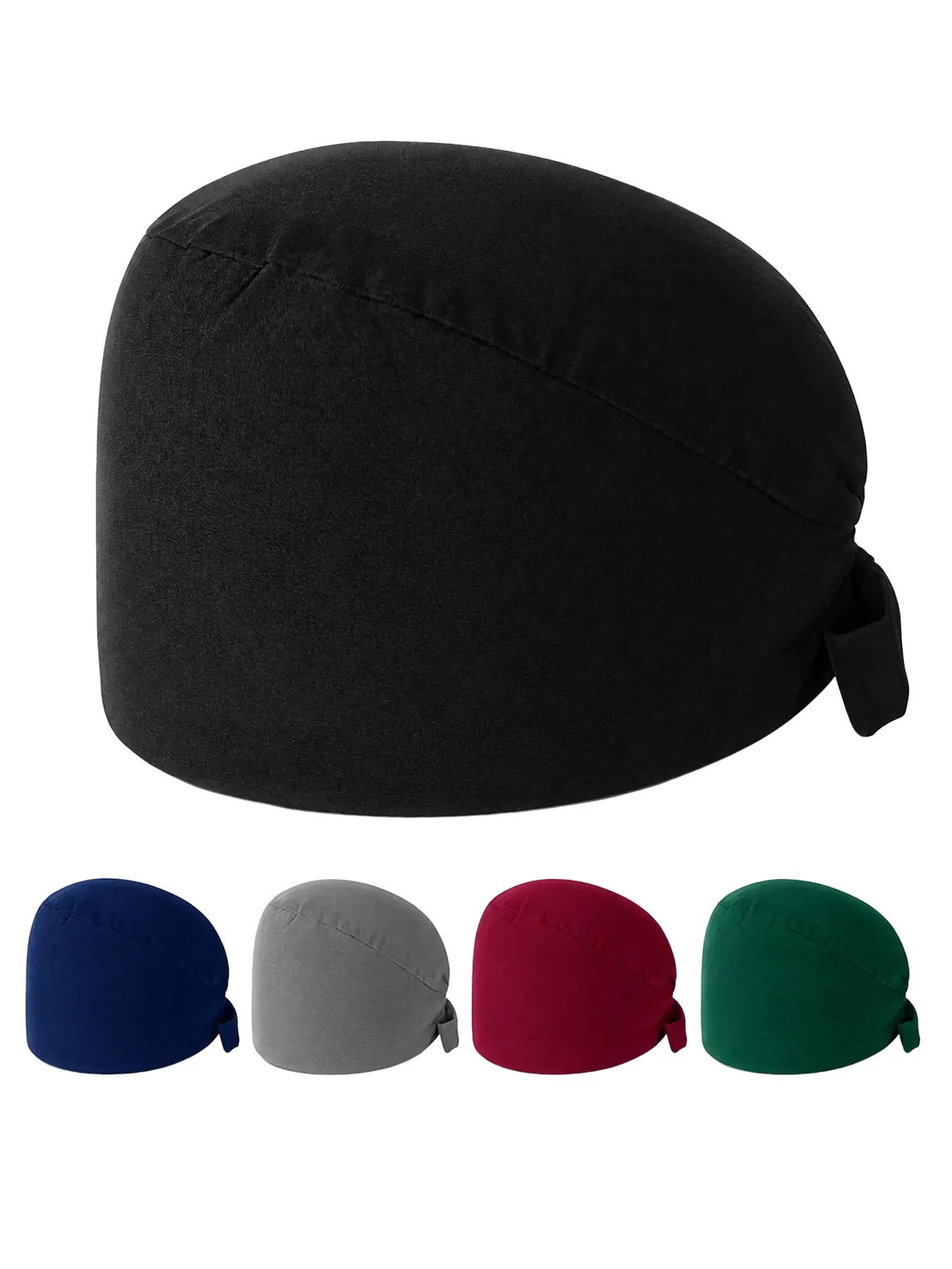 Unisex Plain Beanie Hat, Loose-Fitting Casual Style, Adjustable Round Top Work Cap, Anti-Hair Loss Dust-Proof, All Seasons