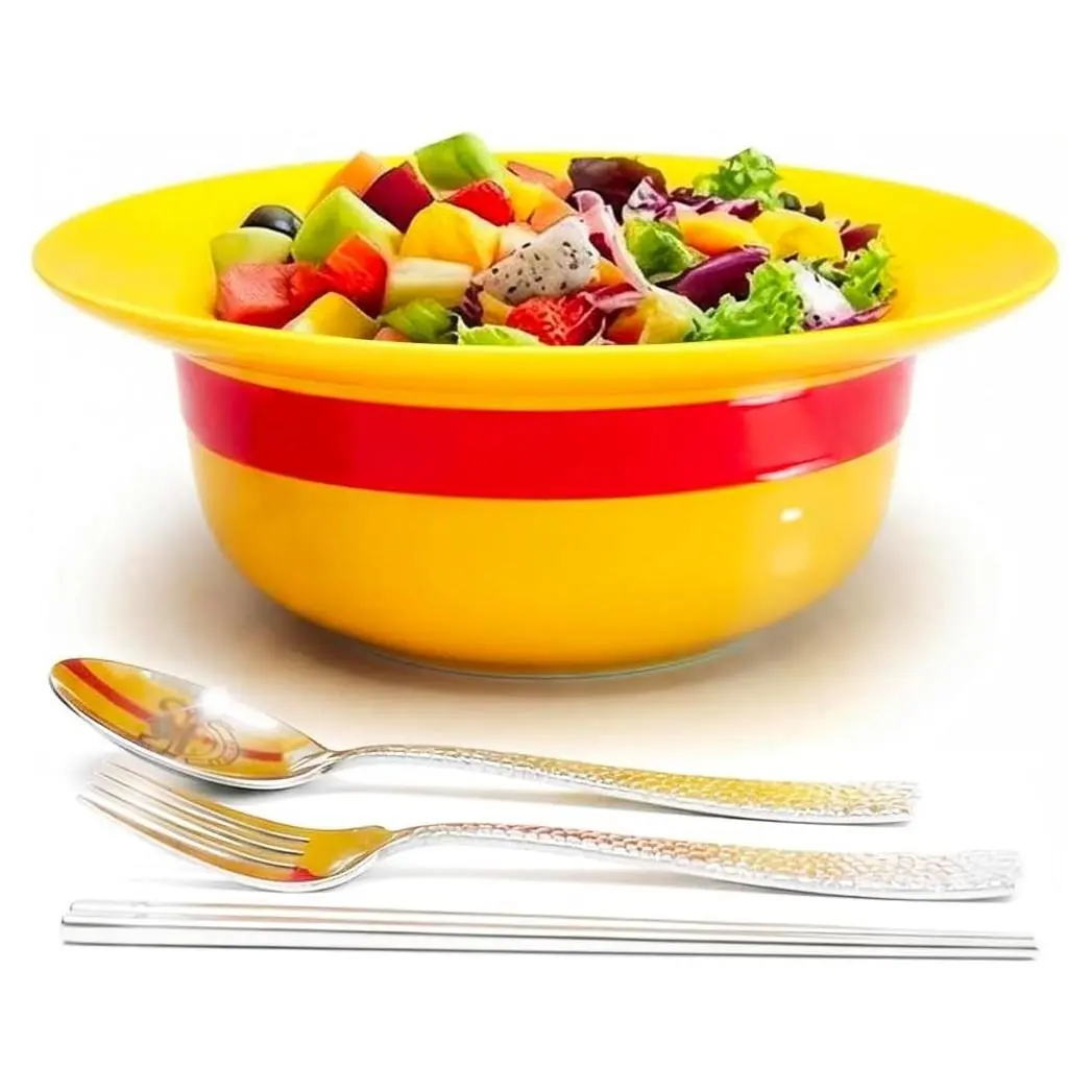Novelty Ramen Bowl Ceramic Set with Spoon, Fork & ChopsticksGift