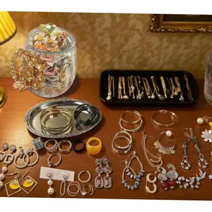 Amber Tides shop MysteriousSurprise Jewelry Cans Include 10-60 Pieces of Jewelry Sets - Jewelry Cans with Necklaces, Bracelets, Rings, Earrings, Keychains and Hairpins Make Unique Birthday Gifts for Family and Friends