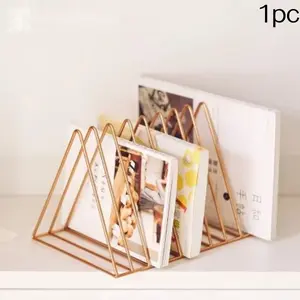 Simple Triangle Newspaper Rack, Book Magazine Holder, Living Room Study Desk Organizer, Decorative Ornament, Desktop Storage Accessory