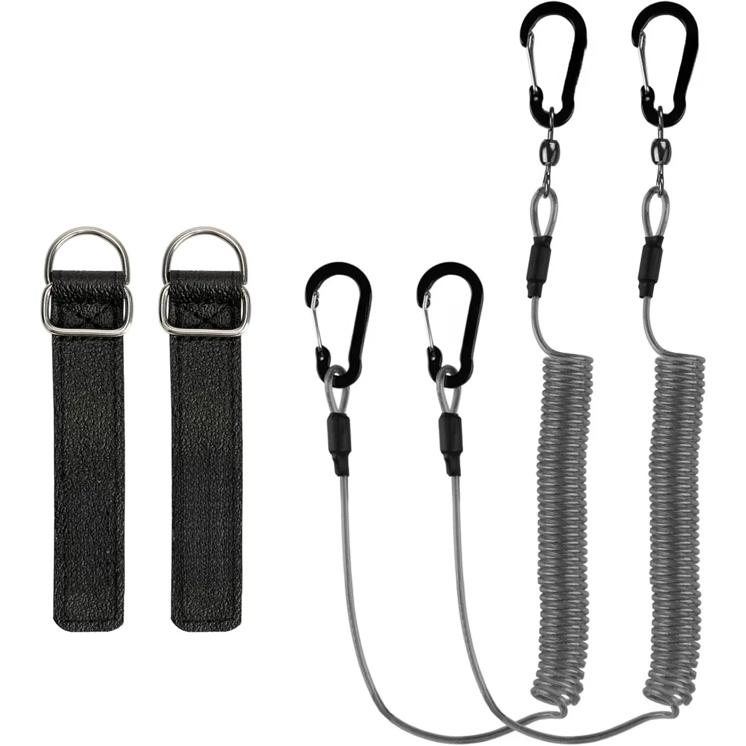 Heavy Duty Kayak Paddle Leash, Retractable Fishing Rod Tether with  Belt, Paddle Board Accessories, Pole Straps, Fishing Lanyard Stretches ,