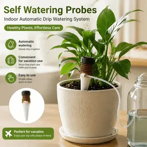 Smart Indoor Plant Watering System Kit - Automatic Drip Irrigation Device for Potted Plants, Adjustable Self-Watering Probe, Quiet, Leak-Proof, Easy-Install Hydration System for Home & Office Garden Care