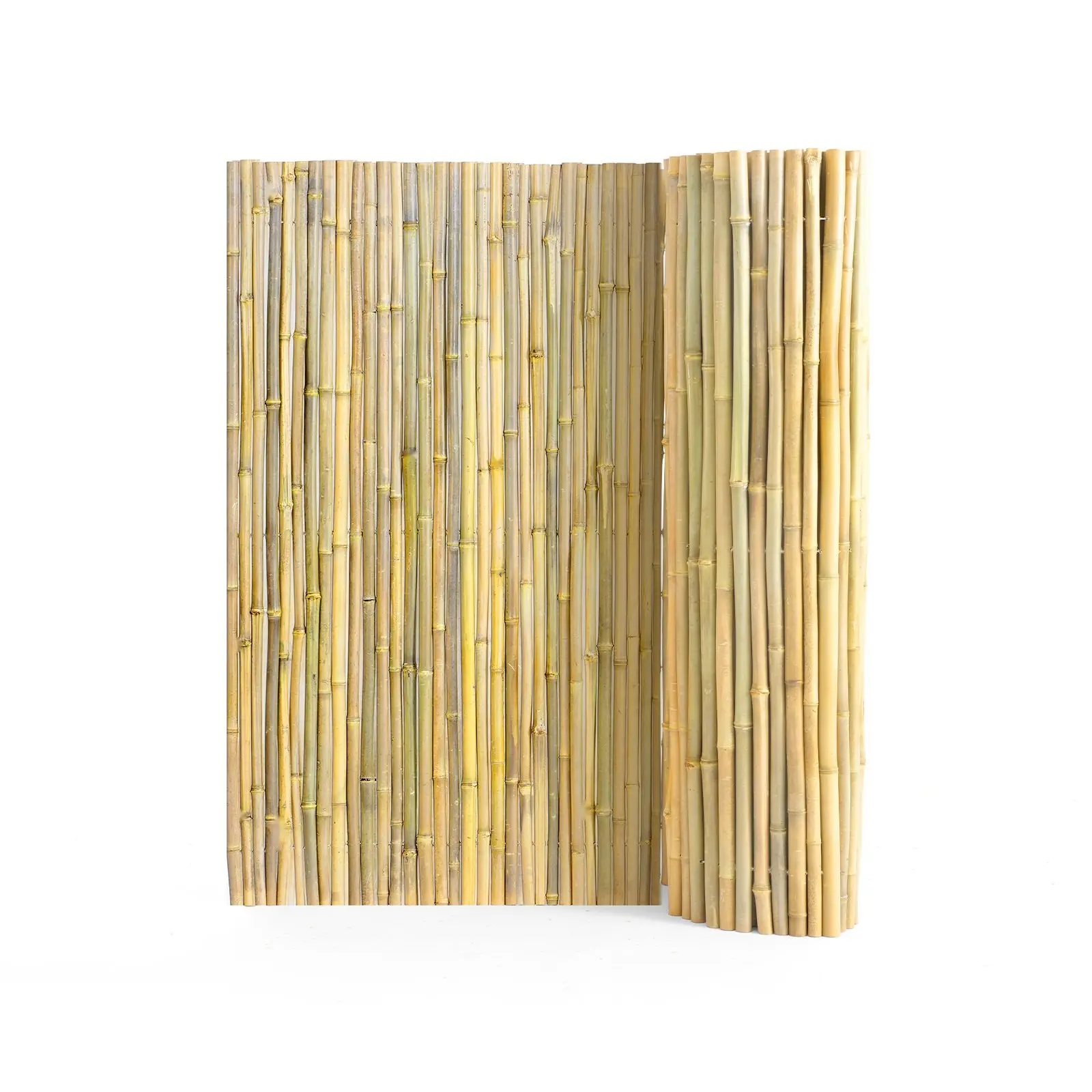 Natural Rolled Bamboo Fence Panel For Outdoor Privacy And Garden Fencing, 4 Ft High X 8 Ft Long X 0.75 In Thick, Durable Weather-Resistant Bamboo Roll For Screening, Decks, Patios, Easy Installation