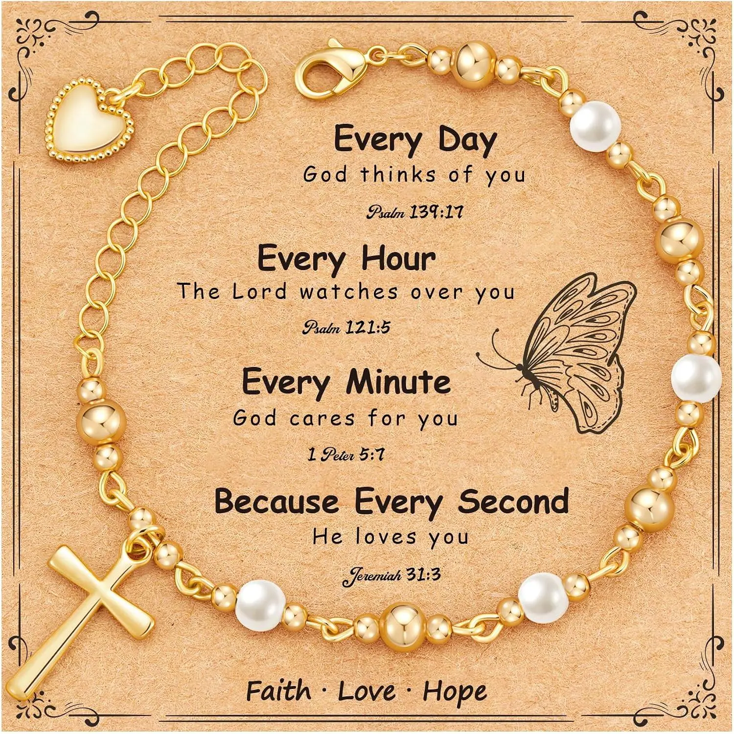 First Communion Confirmation Baptism Godmother Gifts for Teen Girls Women, Catholic Christian   Bracelet