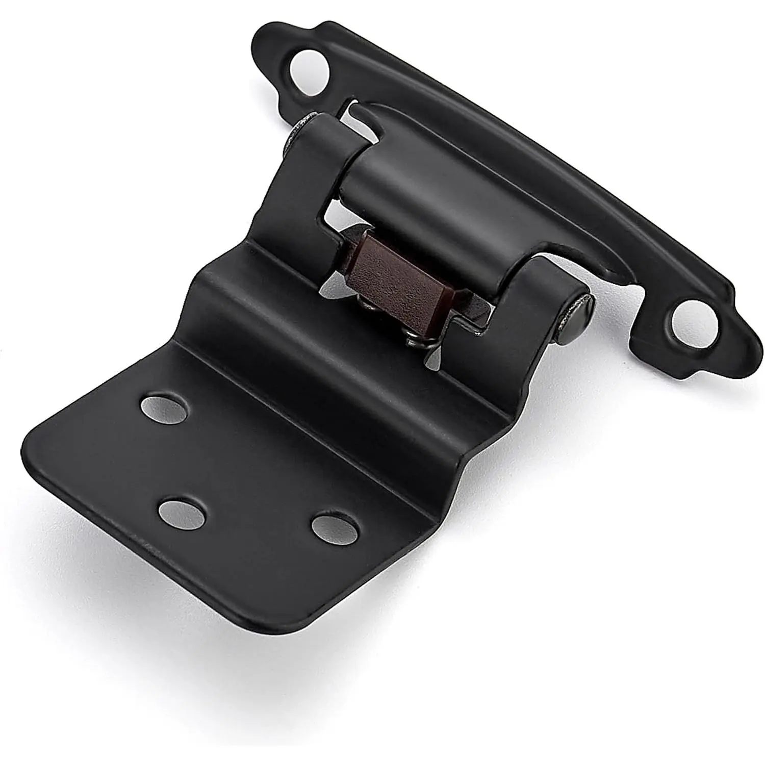 3/8" Recessed Matte Black Cabinet Hinges, 60 Pieces (30 Pairs)| Self-closing, suitable for frame doors, comes with door dampers, decorative cabinet hardware, suitable for kitchen and bathroom furniture