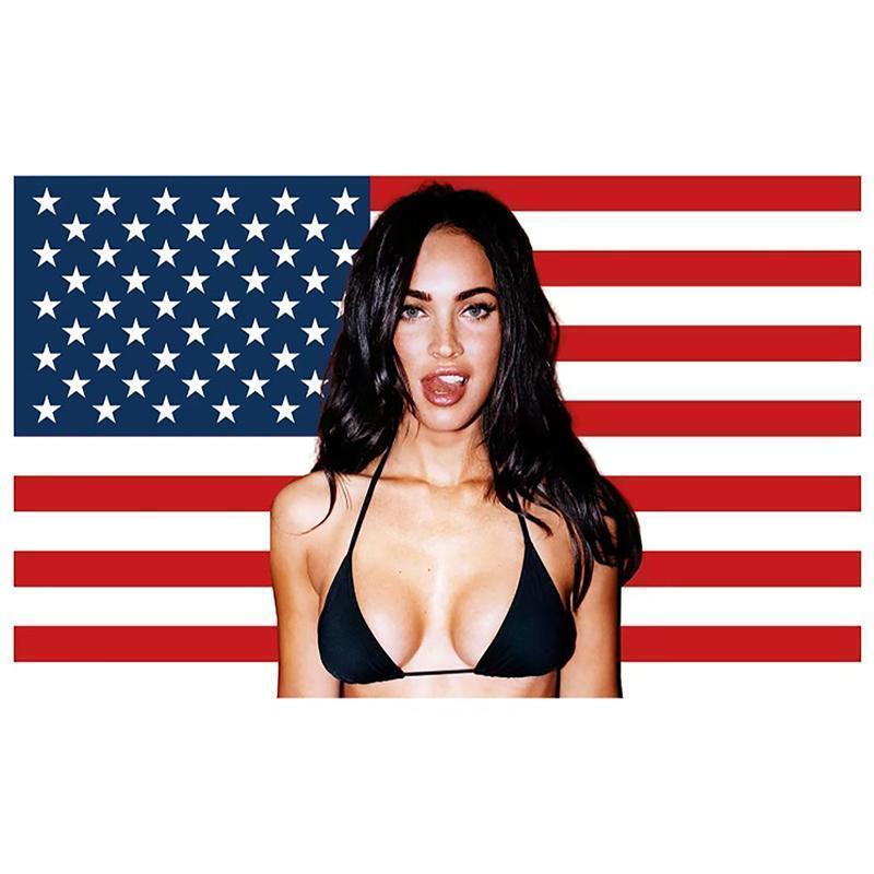 Megan Fox American 3x5Ft Flag Tapestry for Wall Hanging College Dorm Room Decor Outdoor Banner Decoration Cotton Decorative Light Megan Fox American 3x5Ft Flag Tapestry for Wall Hanging College Dorm Room Decor Outdoor Banner Decoration Cotton Decorative Light