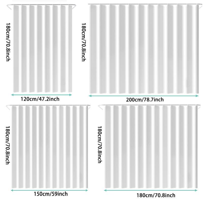 Dinosaur and Cat Pattern Removable Shower Curtain, Waterproof Bathroom Curtain with 12 Hooks, Decor for Home, Hotel, Apartment, Dorm and Spa