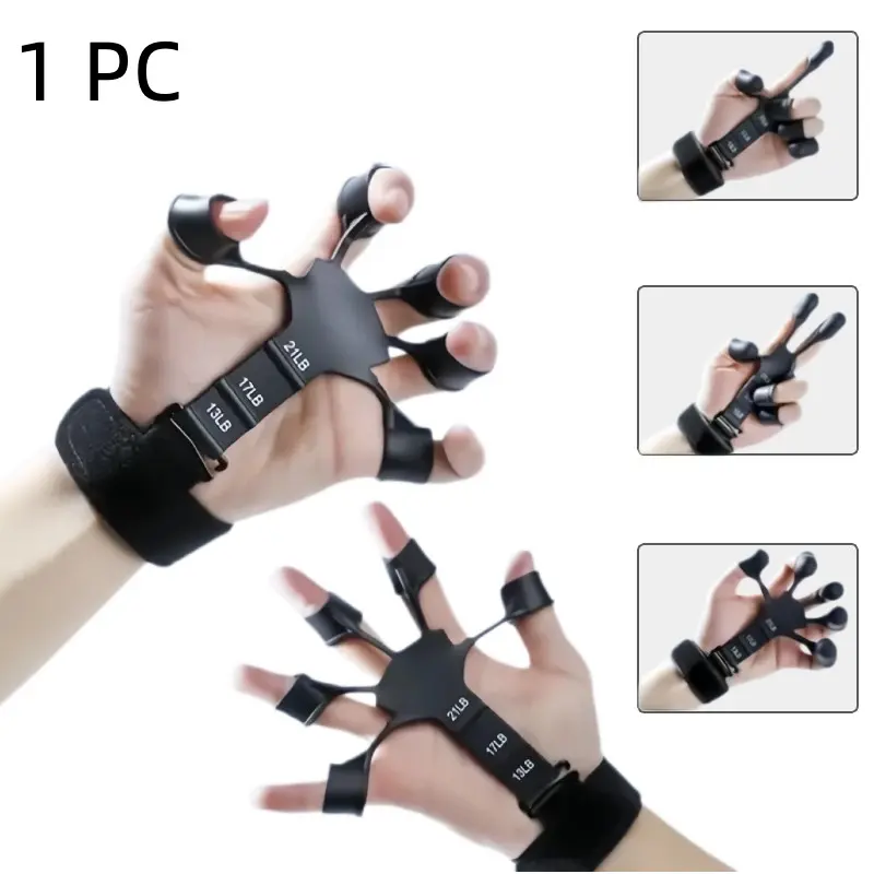 Finger Stretcher, Adjustable Strength Finger Resistance Band, Hand Exercise for Rock Climbing, Grip Trainer, Office Fitness