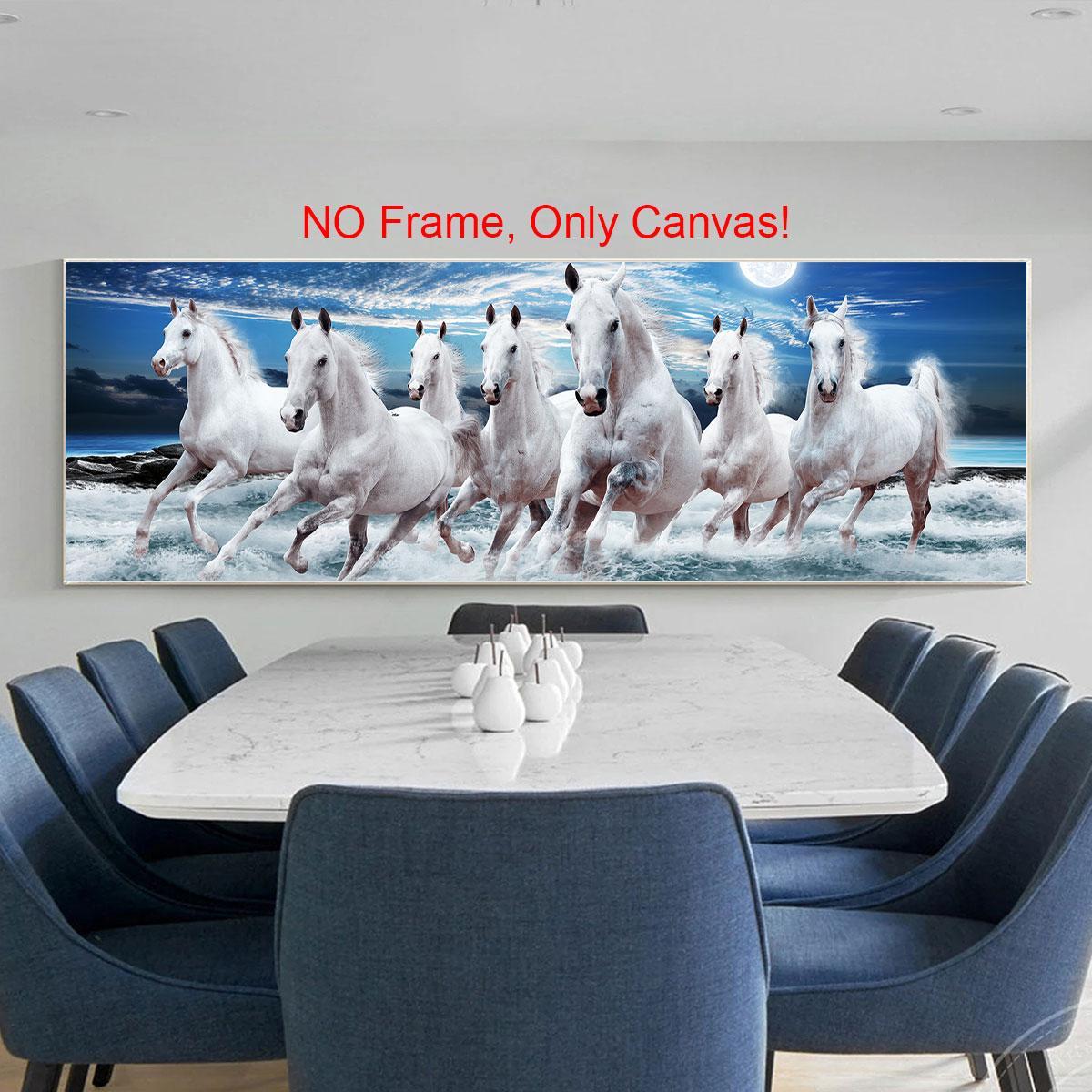 Running Horse Pattern Canvas Poster without Frame, 1 Count Creative Animal Canvas Painting, Wall Art Decor for Home Living Room Bedroom Office