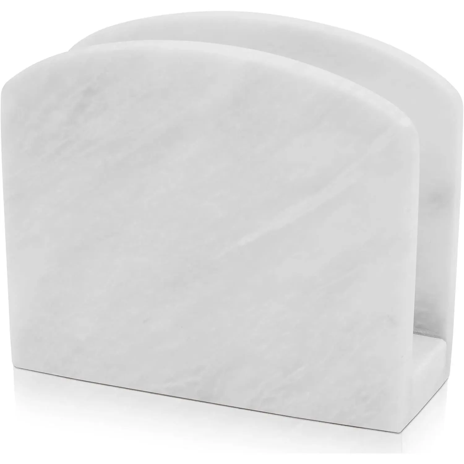 Marble Napkin Holder 5.5" Inch White Handmade Dining Table Napkins Holder - Simple Modern Home & Kitchen Paper Towel Holder Countertop For Home Decor
