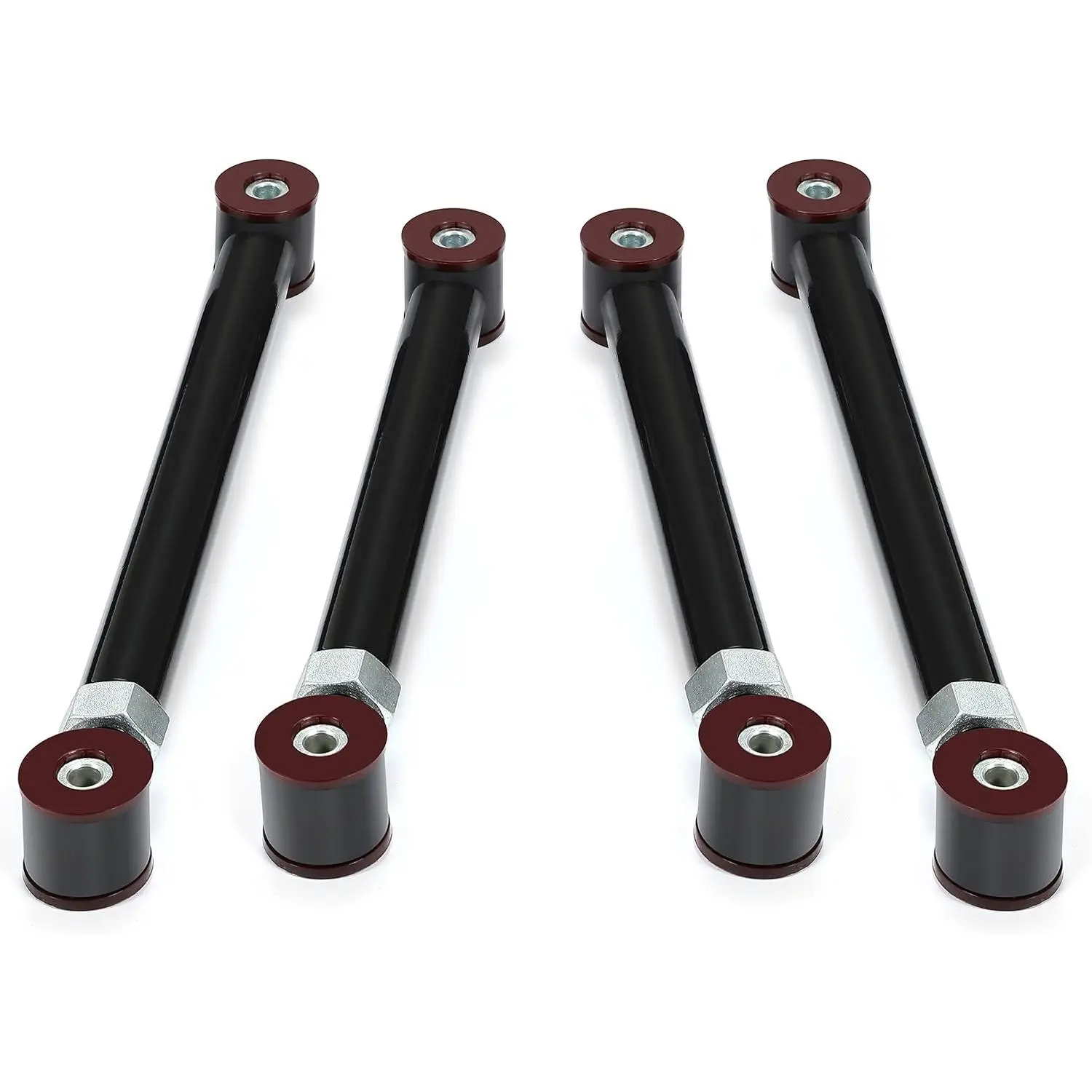KQQIO 0-6" Adjustable Upper Lower Control Arms Compatible with 1994-1999 Dodge Ram 1500 2500 3500 4x4 4pcs Steel Powder Coated Black