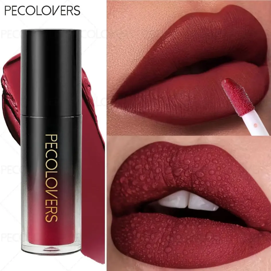 1PC Waterproof Long Lasting Matte Lip Glaze, Reddish Brown Shades, Smooth Texture, Suitable for All Skin Types, Ideal for Bare Face & Daily Makeup Matte Stain