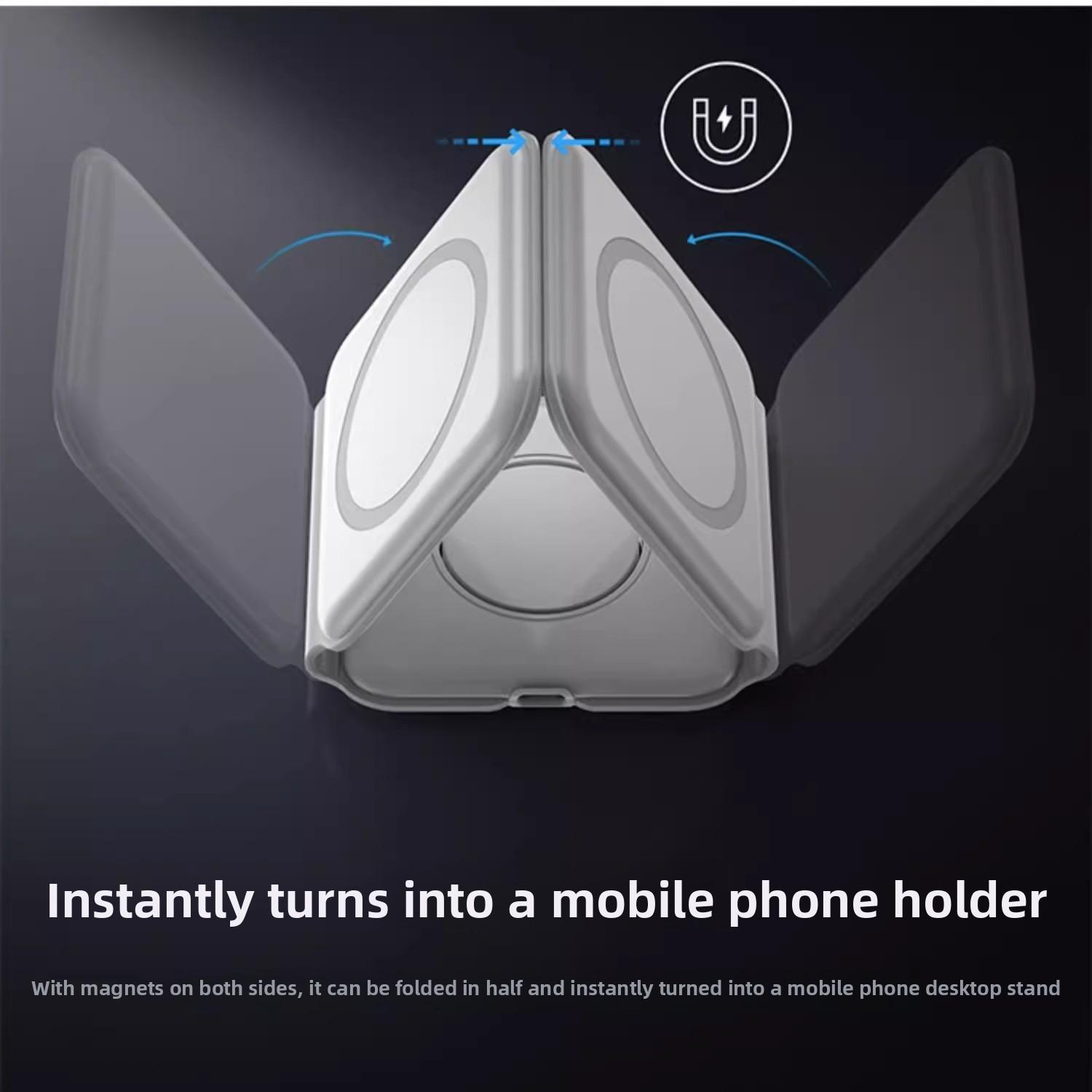 3-in-1 Magnetic Wireless Charger, Foldable Magnetic Wireless Charging for Apple Phones and Watches