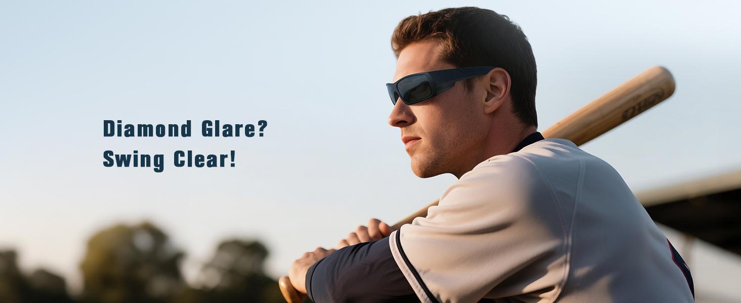 Men's Polarized Sunglasses HD Lenses Silicone Anti-Slip Scratch-Resistant Ideal for Outdoor Sports UV400（QA123）