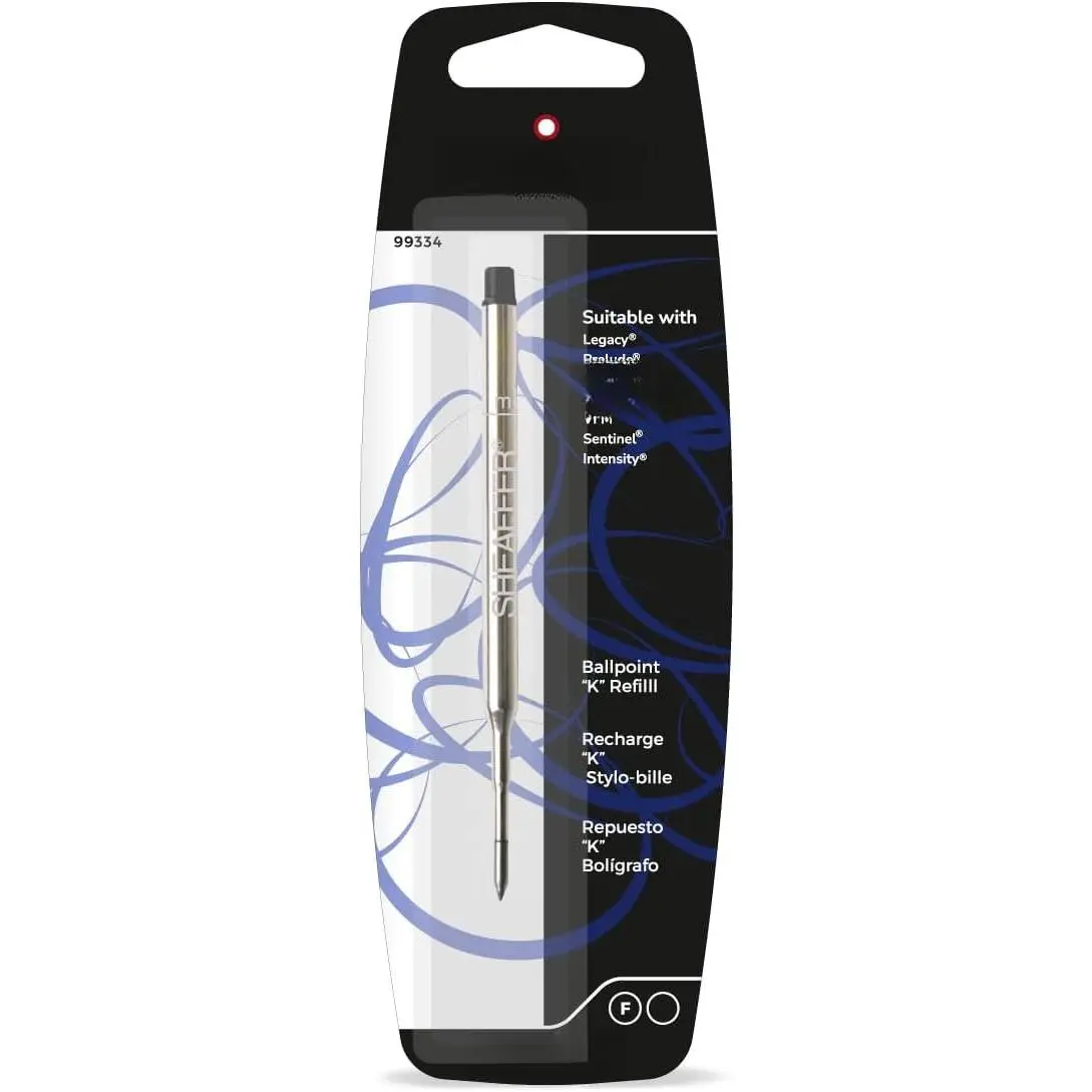 Ballpen Refill - Fine Tip Pen Refill, Black Ink, Blister Card Packaging, Luxury Box Option (SR/99334)