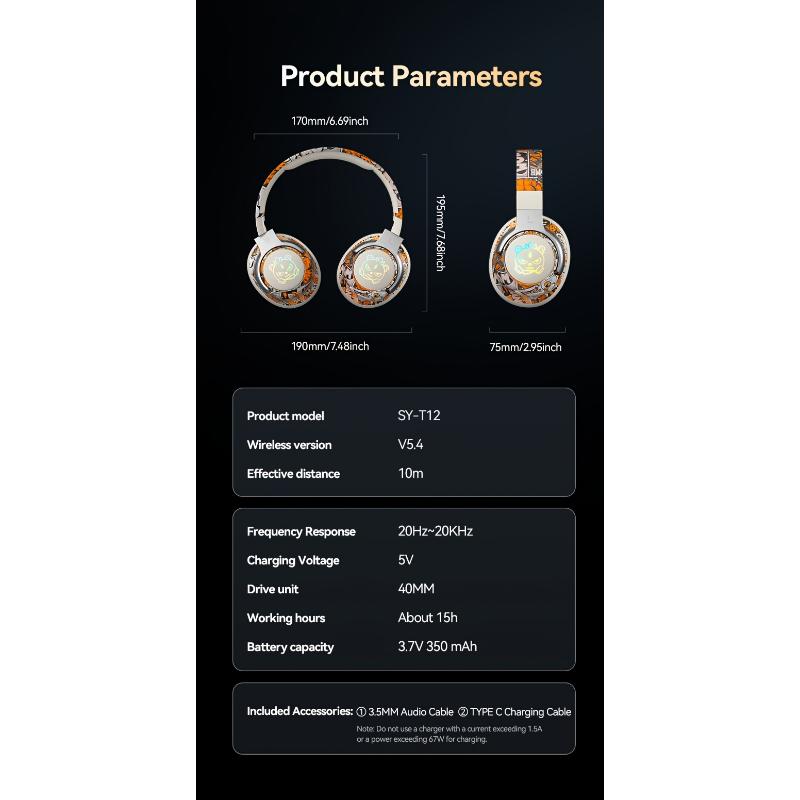 Wireless Gaming Headsets, 5.3 Generation, Wireless 360° Stereo, Light Folding Design, Noise-cancelling Microphone, Type-C Charging & USB-C Interface, Clear Call Music, Sports Music Compatible, Wireless Gaming Headset Wireless Gaming Headsets, 5.3 Generation, Wireless 360° Stereo, Light Folding Design, Noise-cancelling Microphone, Type-C Charging & USB-C Interface, Clear Call Music, Sports Music Compatible, Wireless Gaming Headset