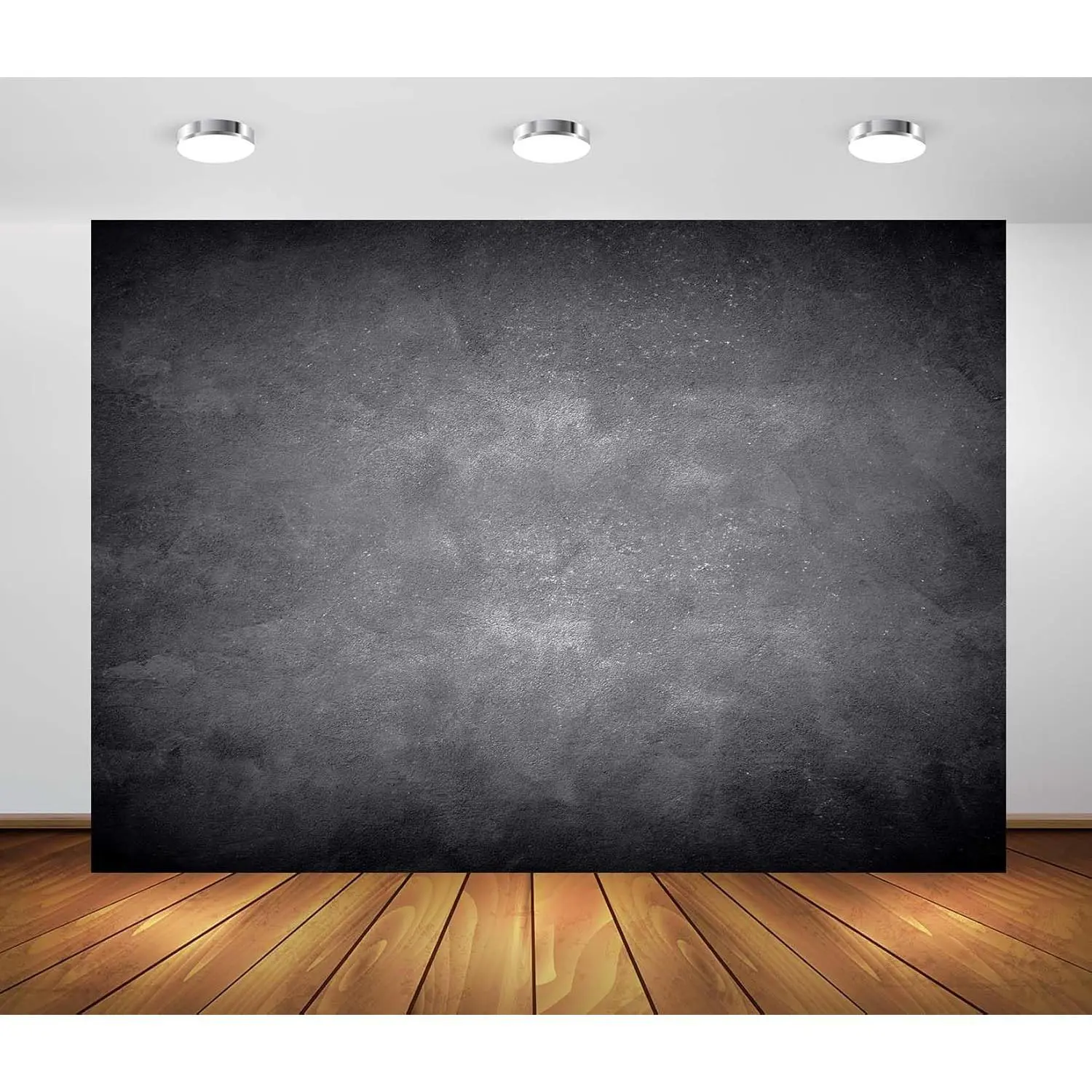 BELECO 7x5ft Fabric Black Gray Abstract Concrete Texture Grunge Wall Backdrop, Festive & Party Decor for Birthday Events, Portrait Photoshoot Studio Prop for Adults