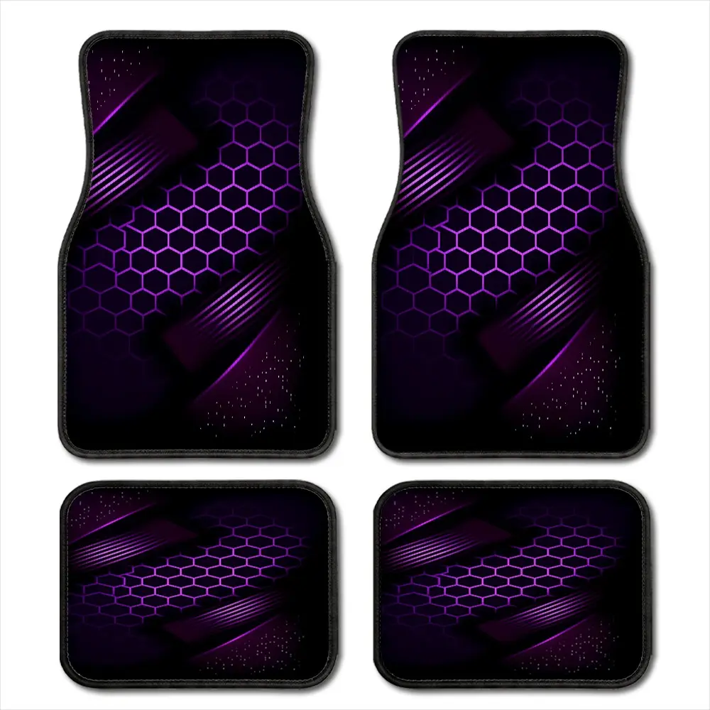 Honeycomb Armor Car Floor Mats 4 Piece Set, Anti-Slip Waterproof Durable, Universal Fit for Cars and Suvs