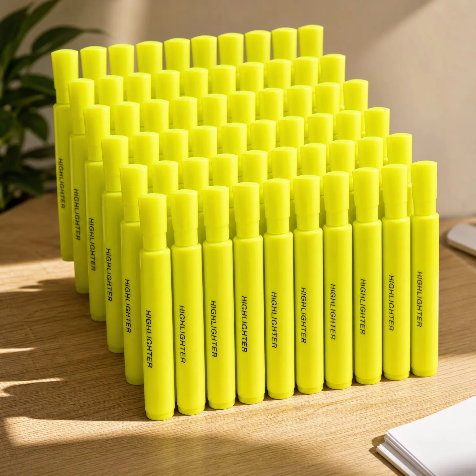 Bulk Pack of 78 Yellow Highlighters, Chisel Tip, Quick-Dry Ink, Ideal for Classroom, Office & Shop