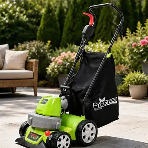 ARCH 1600W Leaf Vacuum Blower Mulcher 3-in-1 Electric Garden Tool with 12 Gal Collection Bag, Green ABS+Steel Yard Cleaner for Lawn Leaves Walkways, Powerful Blowing Vacuuming Shredding, Green Color Options, ABS+Steel(Q235) Material