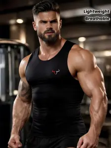 Men's Fitted Shaping Vest, Lightweight Breathable Workout Top, Muscle Definition Training Gear, Multiple Colors Available
