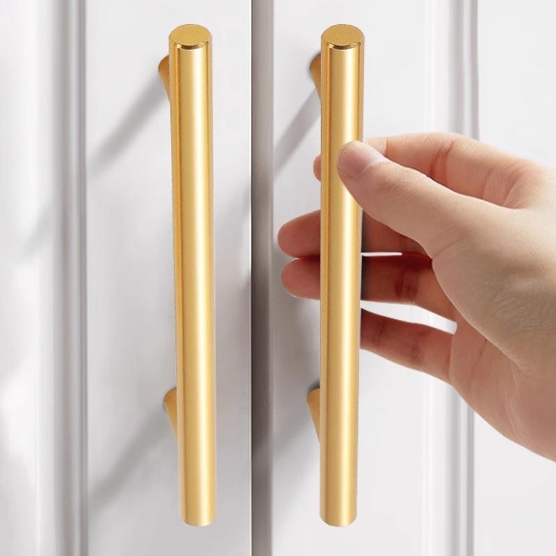 Cabinet Handle, Gold Handle with Screw, Stylish Bedroom Furniture Handle, Elegant Drawer Knob for Home Decor, Furniture Hardware, Doorknob