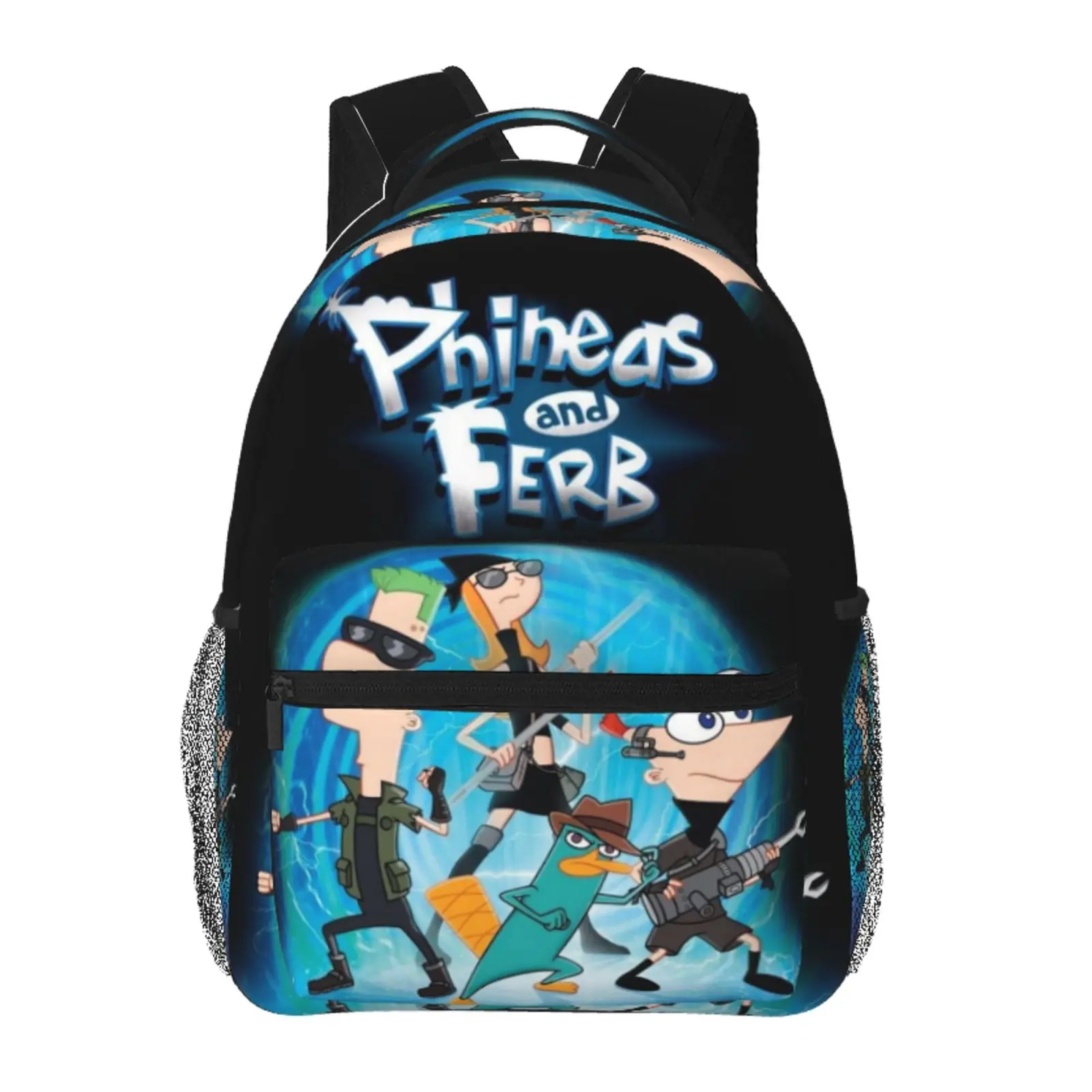 Phineas and Ferb 2 School Style Backpack - Anime Student Backpack, Lightweight Stylish Daypacks with Adjustable Straps, Unisex Kids' Fashion Bag for Back to School Haul, Best Friend Gift