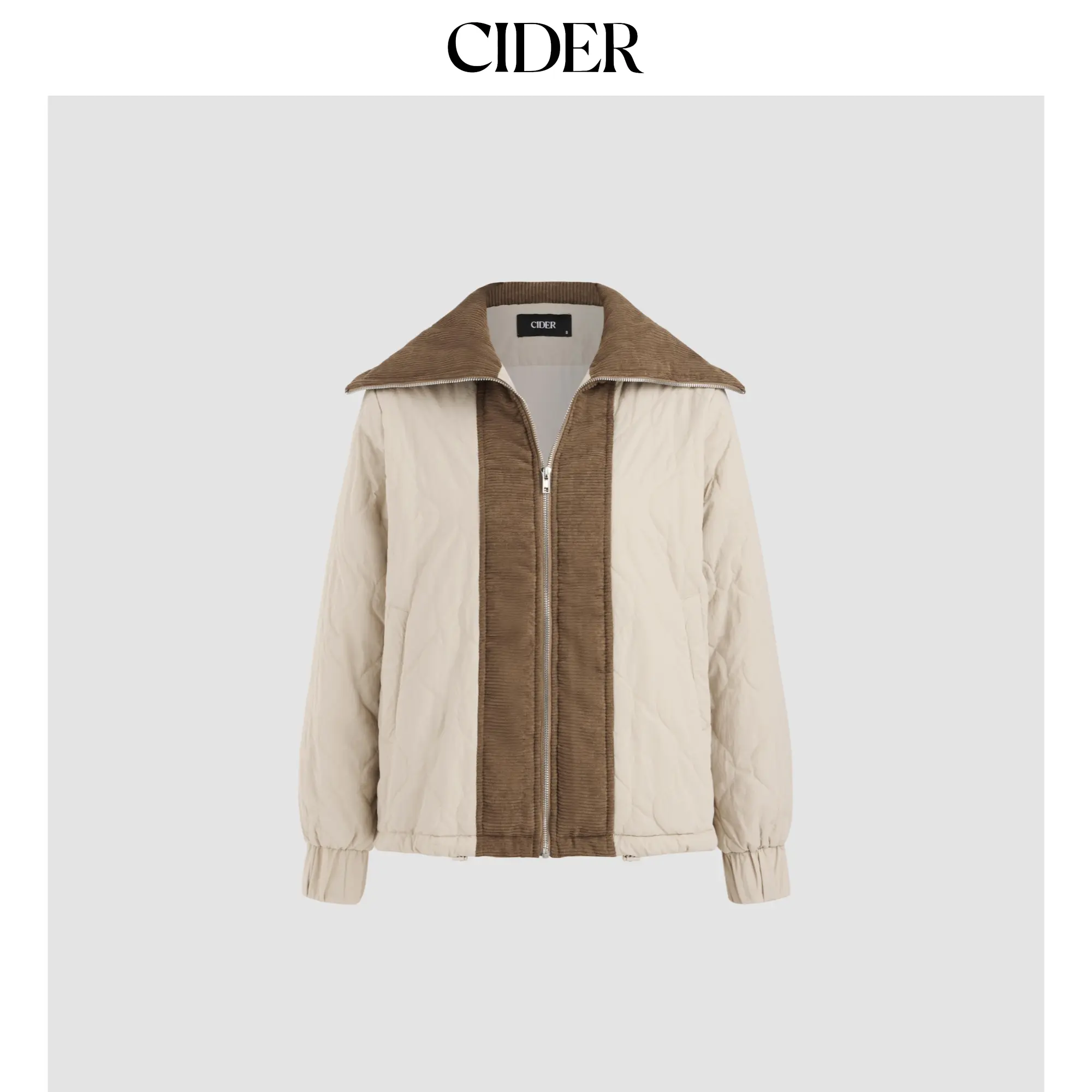 Cider [size 4-10] Corduroy Collar Pocket Zipper Quilted Puffer Jacket SummerFinds