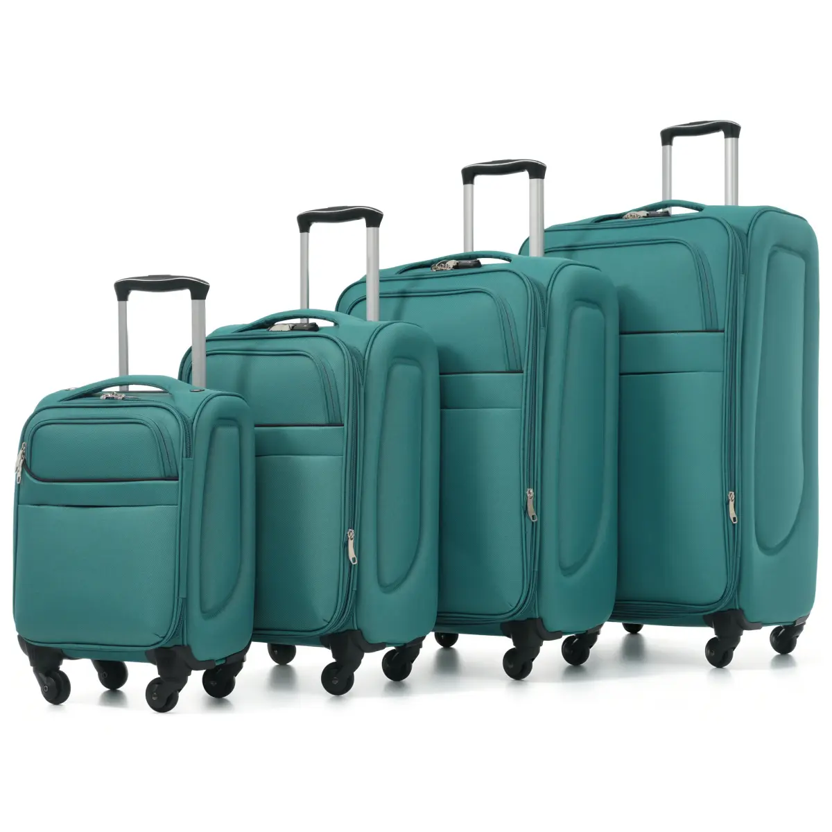 4 Piece Softside Luggage Set,18/22/26/30 INCH Spinner Suitcase,Luggage Set with TSA Locks,Lightweight Travel Expandable Suitcase with Wheels Organized Interior for Family Vacations
