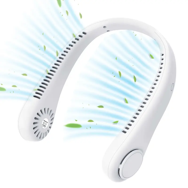 Portable Neck Fan, Hands Free Bladeless Fan,Wearable Quiet Fan, Silent Operation Fan for Outdoor Indoor, Birthday Gifts Cooling Personal Fan for Men Women Mom Dad, USB Rechargeable, 3-Speeds, Outdoor Travel Fan, Rechargeable Fans