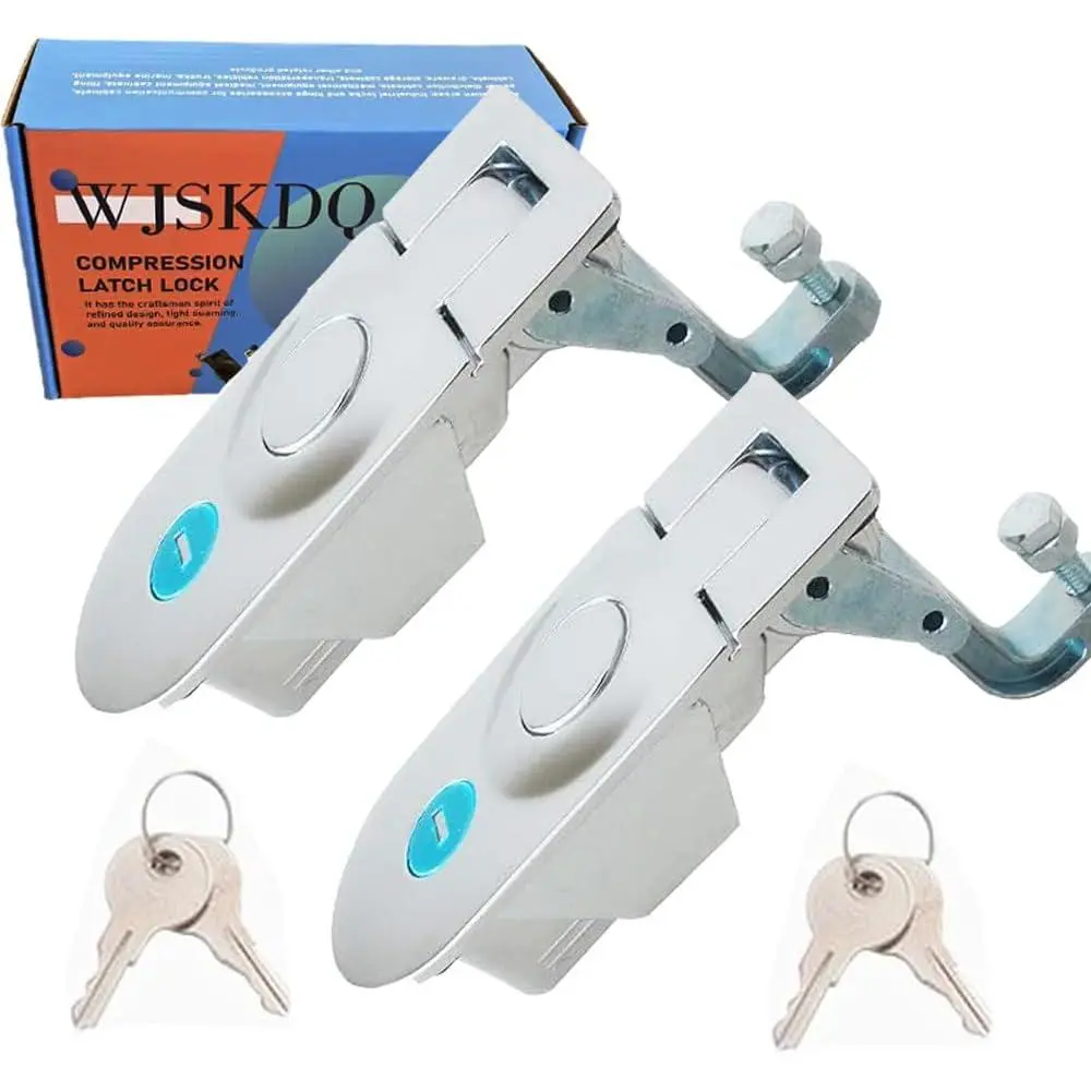 2 count Compression Latches Flush Sealed Lever Latch Zinc Alloy Adjustable Compression Latches Lock Large Lever Hand Operated