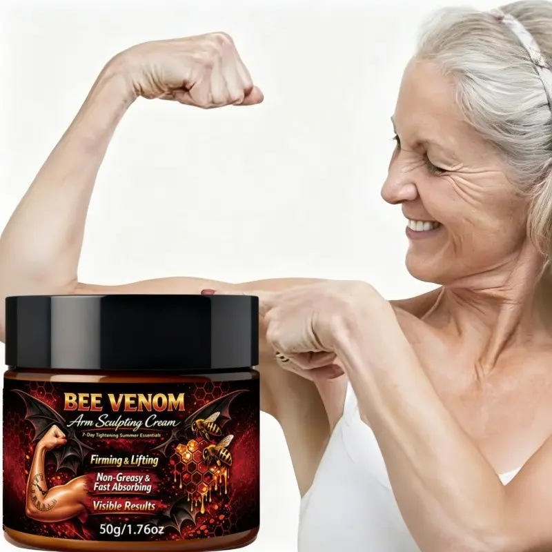 Bee Venom Arm Cream 50g/1.76oz, Vitamin C, Collagen, Hyaluronic Acid, Quick Absorption, 24h Moisture, Dry Skin Care
