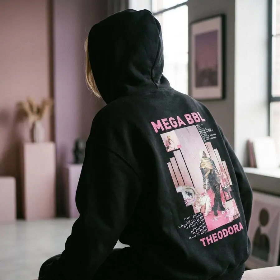 Rapper Theodora Mega Bbl Album Graphic Hoodie Men Women Hip Hop Fashion Pop Music Streetwear Male Casual Vintage Fleece HoodiesLoose And Comfortable