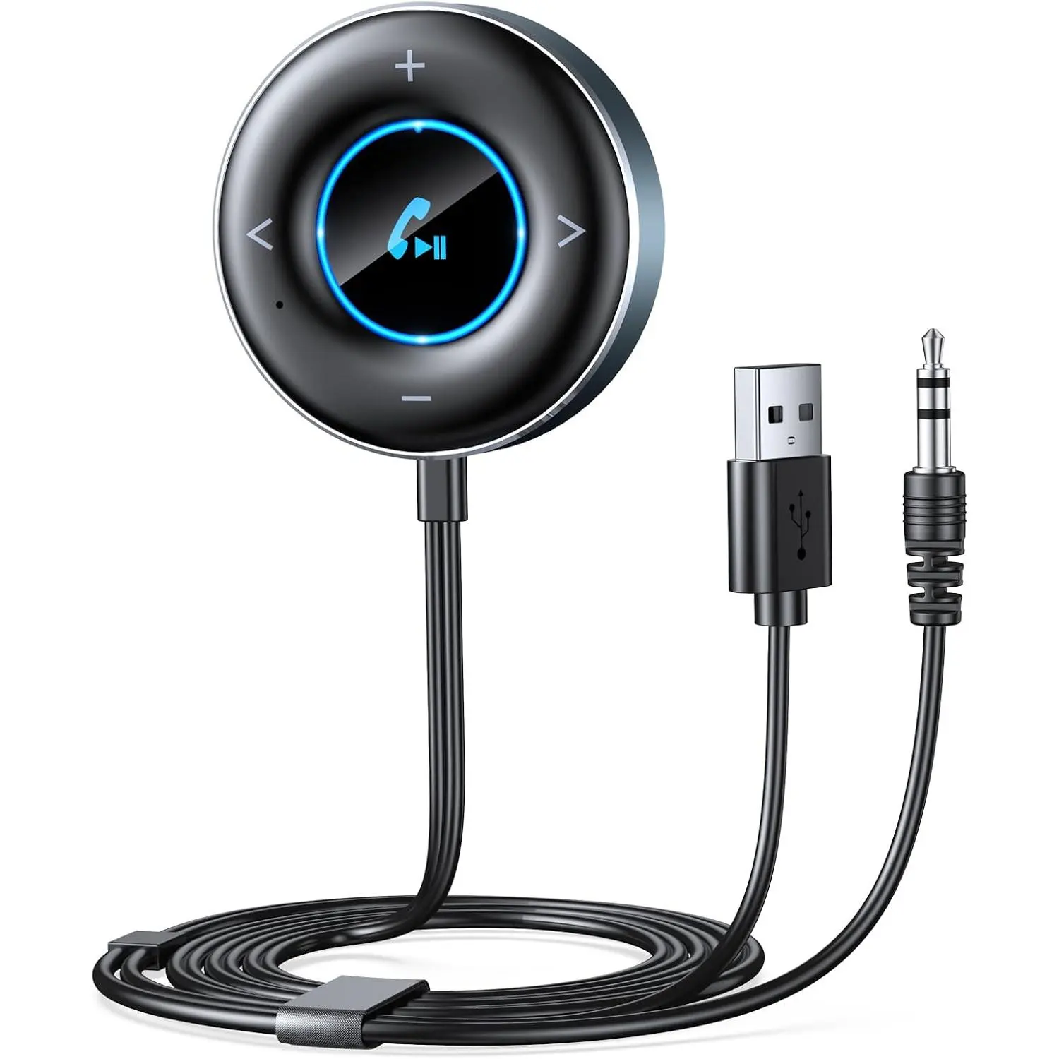 AUX Adapter for , [Plug and Play]  5.3 Receiver, 3.5mm AUX  Adapter for  Stereo/Speakers/Wired Headphones, Hands-Free Calls,  Connection, Hi-Fi