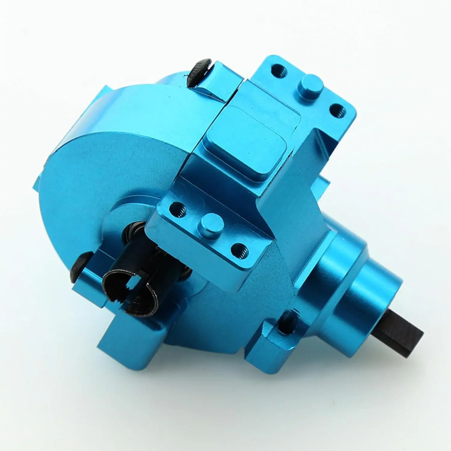 Upgraded 1/10 RC Electric Car Front Drive Diff Gear Box Assembly Set Blue Replacement Parts Compatible with 1:10 HSP Redcat Himoto Volcano EPX 94106 94107 94108 94111 94123