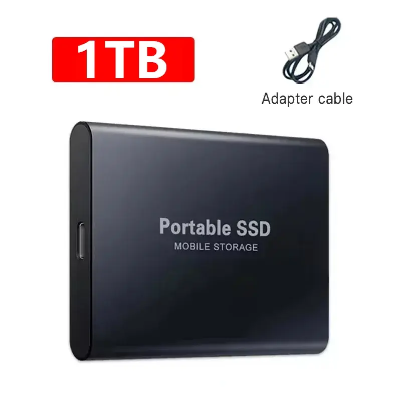 High-Capacity Portable SSD, USB3.2 & Type-C High-Speed External Solid State Drive, Quiet Operation Mobile Storage, Compatible with PC, Mac for Daily File Backup & Data Transfer