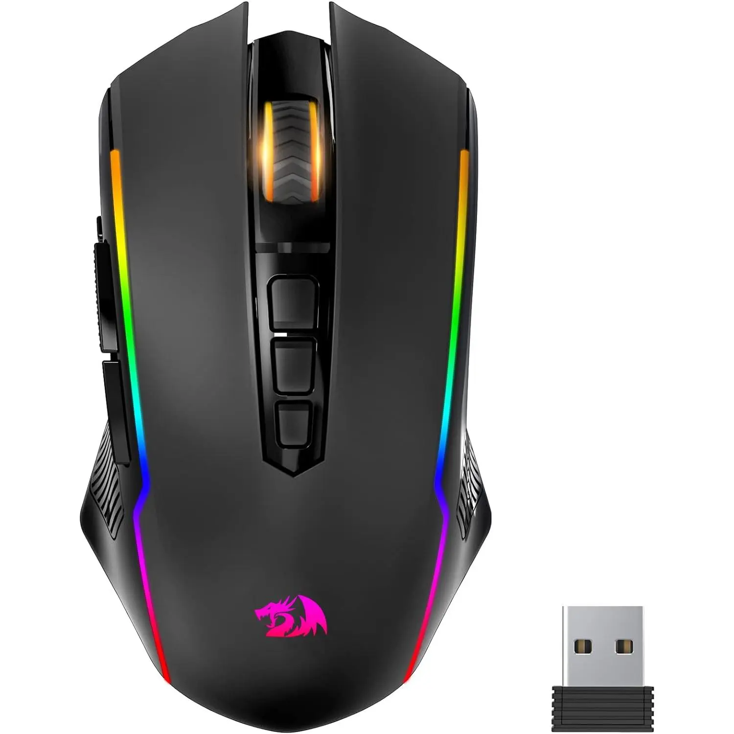 Gaming ,   Gaming with 8000 DPI, PC Gaming Mice with Fire Button, RGB Backlit Programmable   Gamer, Rechargeable, 70Hrs for Windows,  Gamer, Black