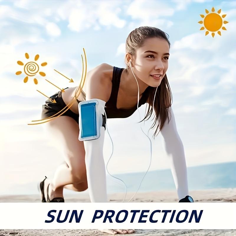 4 pairs of black nylon knit gloves with thumb holes - sun protection, cooling, unisex, suitable for golf, cycling, fishing, jogging - summer wear, summer gloves |   thumb hole sleeves |   silky nylon knit