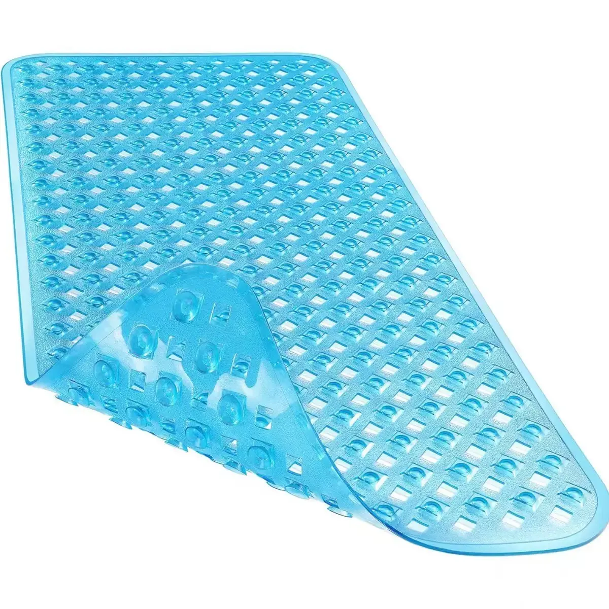 Non-Slip Bathtub Mat, 70x38cm, with Suction Cups and Drain Holes, Transparent/multi-Color Options, Bathroom Safety Pad