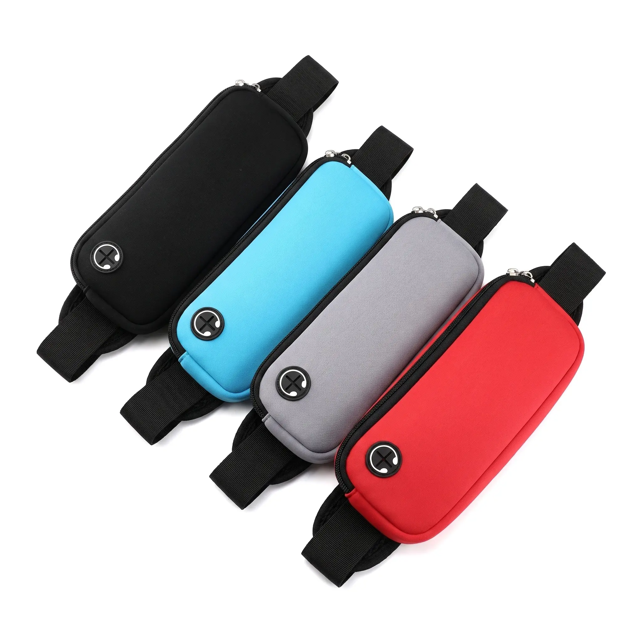 Ultra Light Running Waist Pack For Men Women Sports Phone Pouch Waterproof Fitness Bag Marathon Gear Cycling Coin Purse Breathable Neoprene Nylon Lining Solid Color Foldable