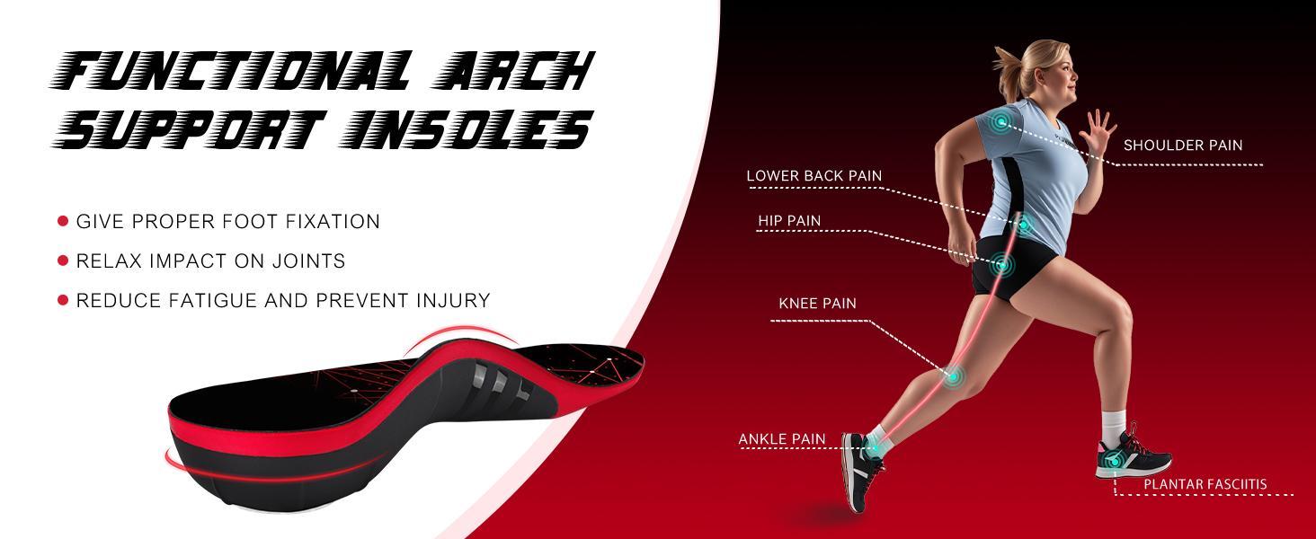 Plantar Fasciitis Insoles, High Arch Support Inserts for Men Women, Duty Pain Relief Orthotic Flat Feet Work Boot Running Athletic Insole for Standing All Day SpringStatements Plantar Fasciitis Insoles, High Arch Support Inserts for Men Women, Duty Pain Relief Orthotic Flat Feet Work Boot Running Athletic Insole for Standing All Day SpringStatements