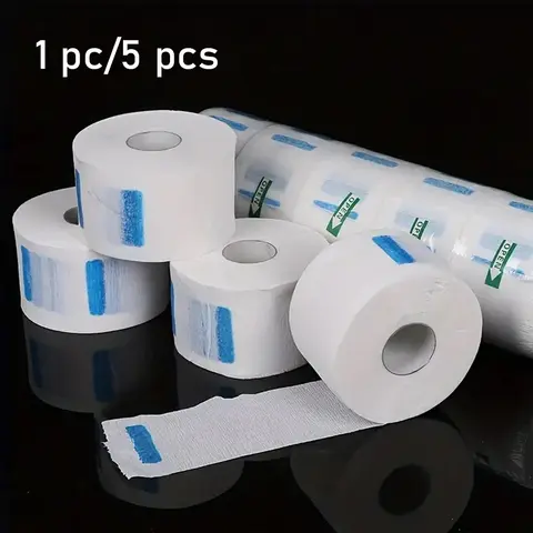 Disposable Hairdressing Neck Paper Rolls, 1 Roll/5 Rolls Elastic Neck Care Paper, Hair Styling Accessories for Salon & Barber Shop, Haircare, Hair Styling Products, Salon Supplies